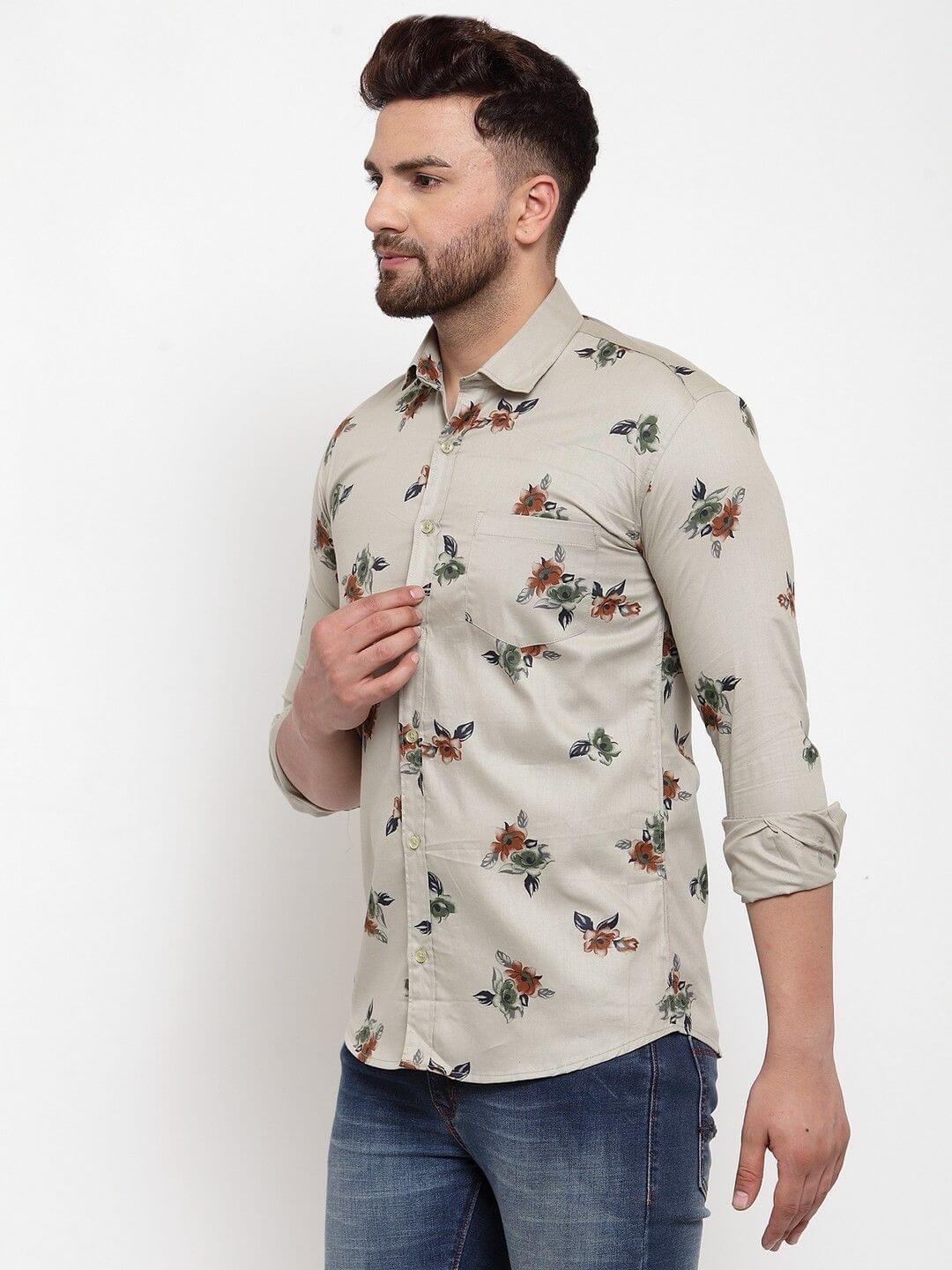 Men's Printed Cotton Blend Shirts- Brand Kiosk Store