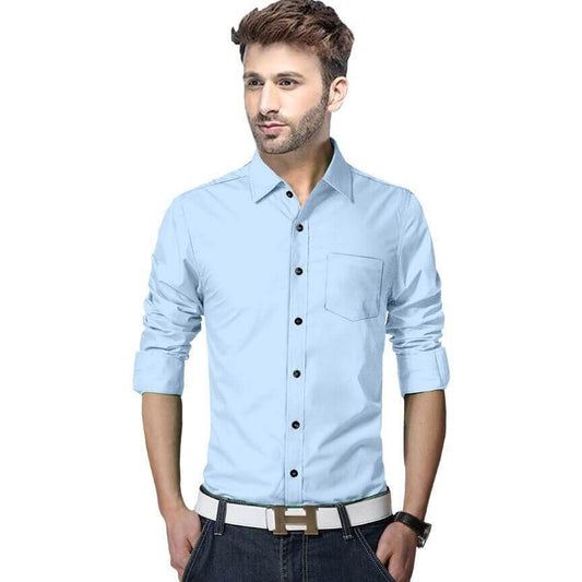 Cotton Solid Slim Fit Shirt- Brand Kiosk Store