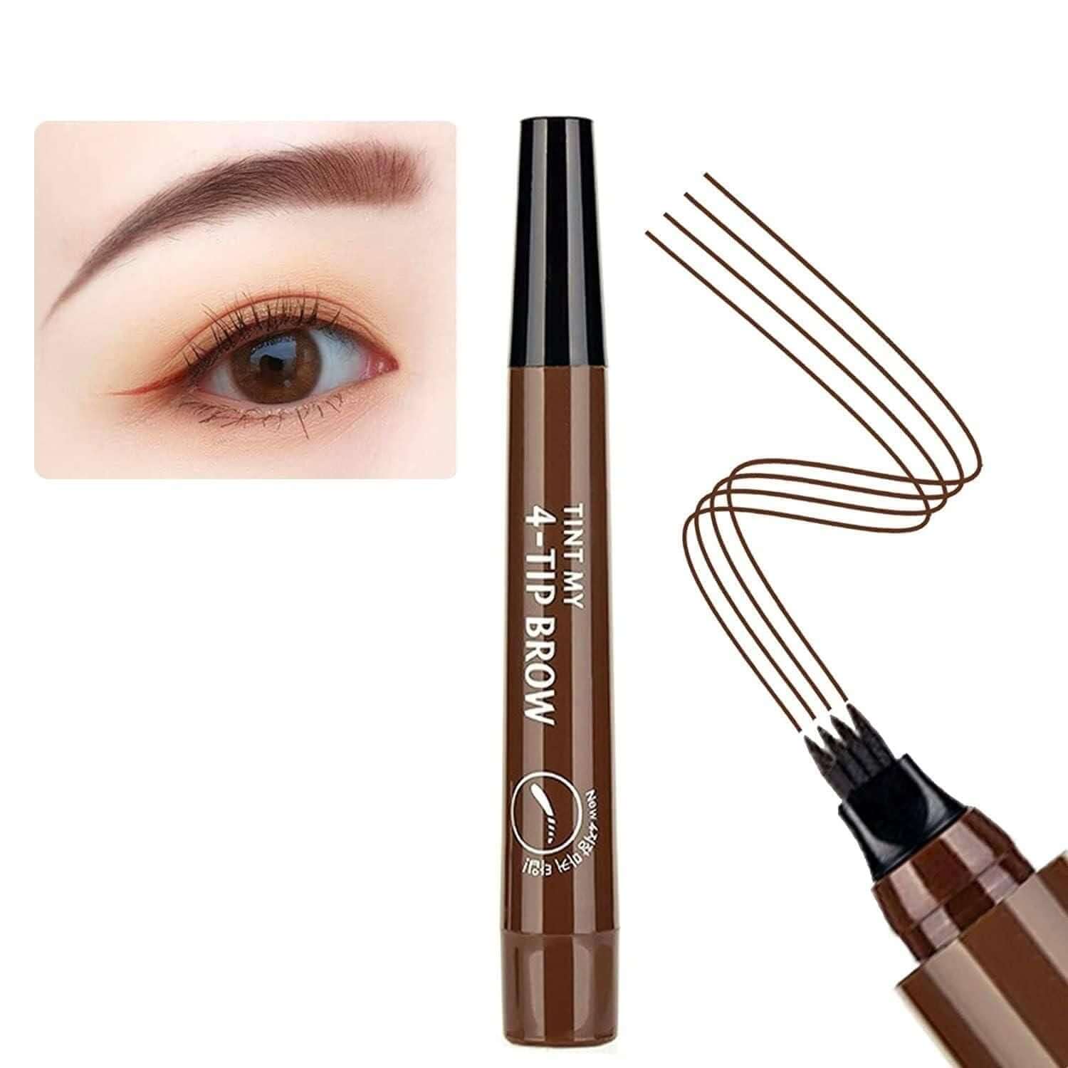 Waterproof 4 Points Microblading Eyebrow Pen with a Micro-Fork Tip Applicator- Brand Kiosk Store