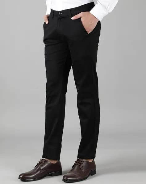 Solid Slim Fit Mens Formal Trouser- Brand Kiosk Store