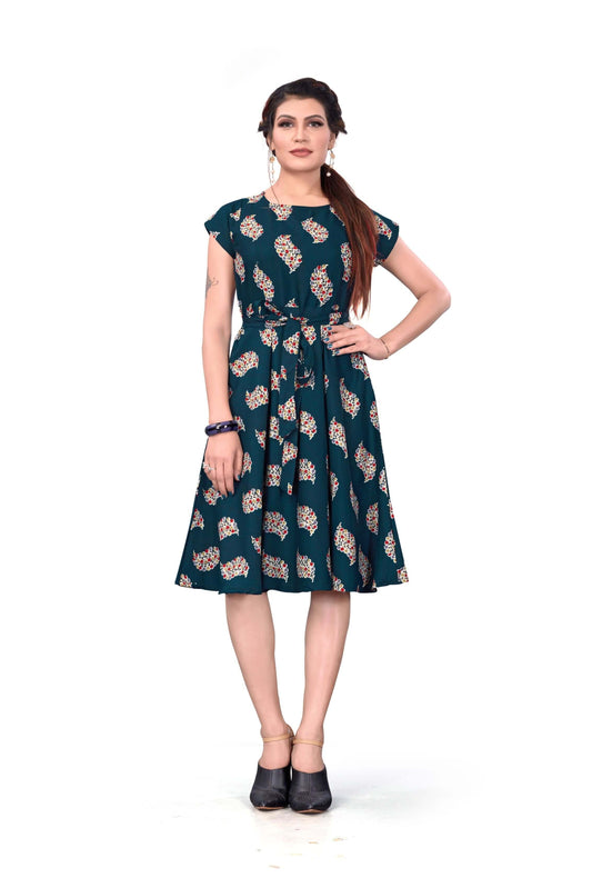 Luxurious Printed American Crepe Kurti- Brand Kiosk Store