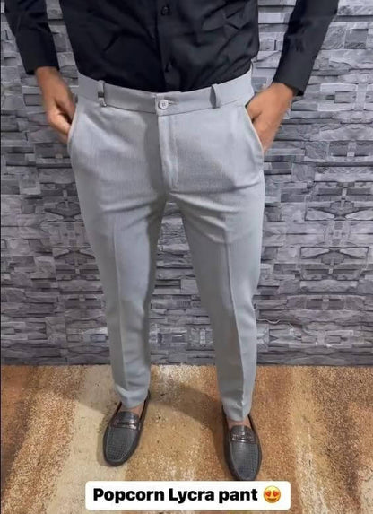 Popcorn Fabric Ankle Length Trouser For Men's- Brand Kiosk Store