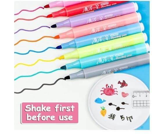 Doodle Water Floating Painting White Board Marker Pens (Pack of 8)- Brand Kiosk Store