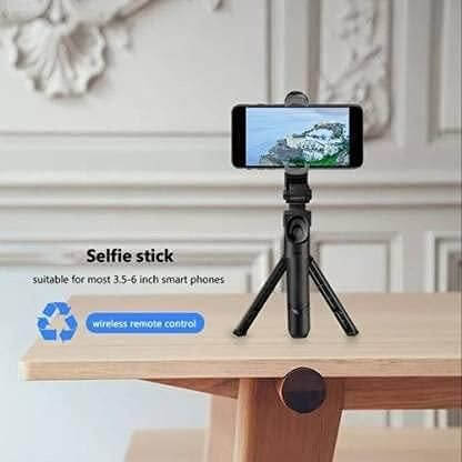 XT-02 Mobile Stand with Selfie Stick and Tripod XT-02 Aluminium Bluetooth Remote Control Selfie Stick (Black)- Brand Kiosk Store