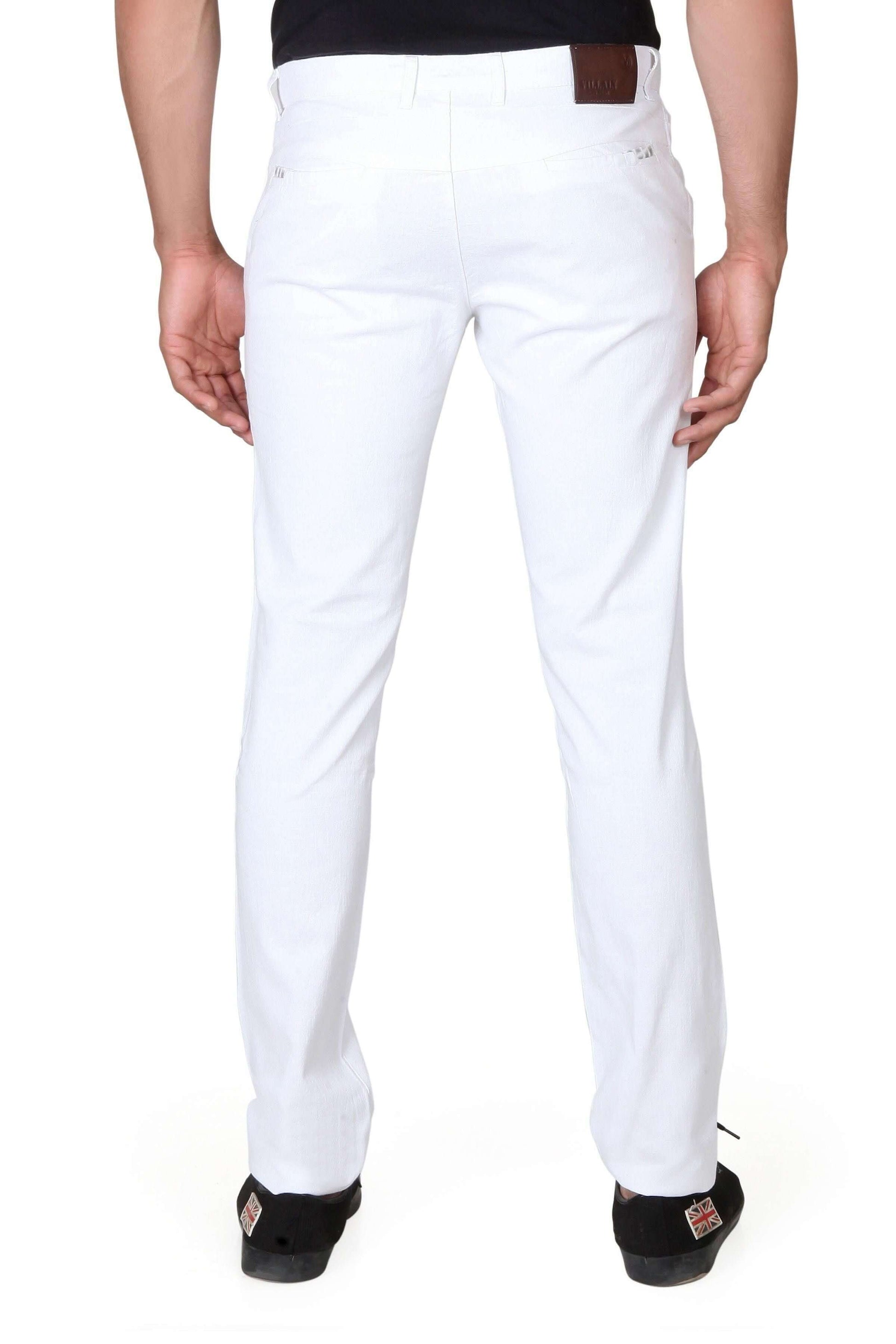 Cotton Solid Slim Fit Casual Trouser- Brand Kiosk Store