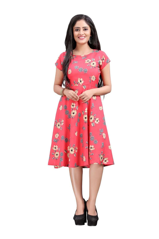 Attractive Printed American Crepe Kurti- Brand Kiosk Store