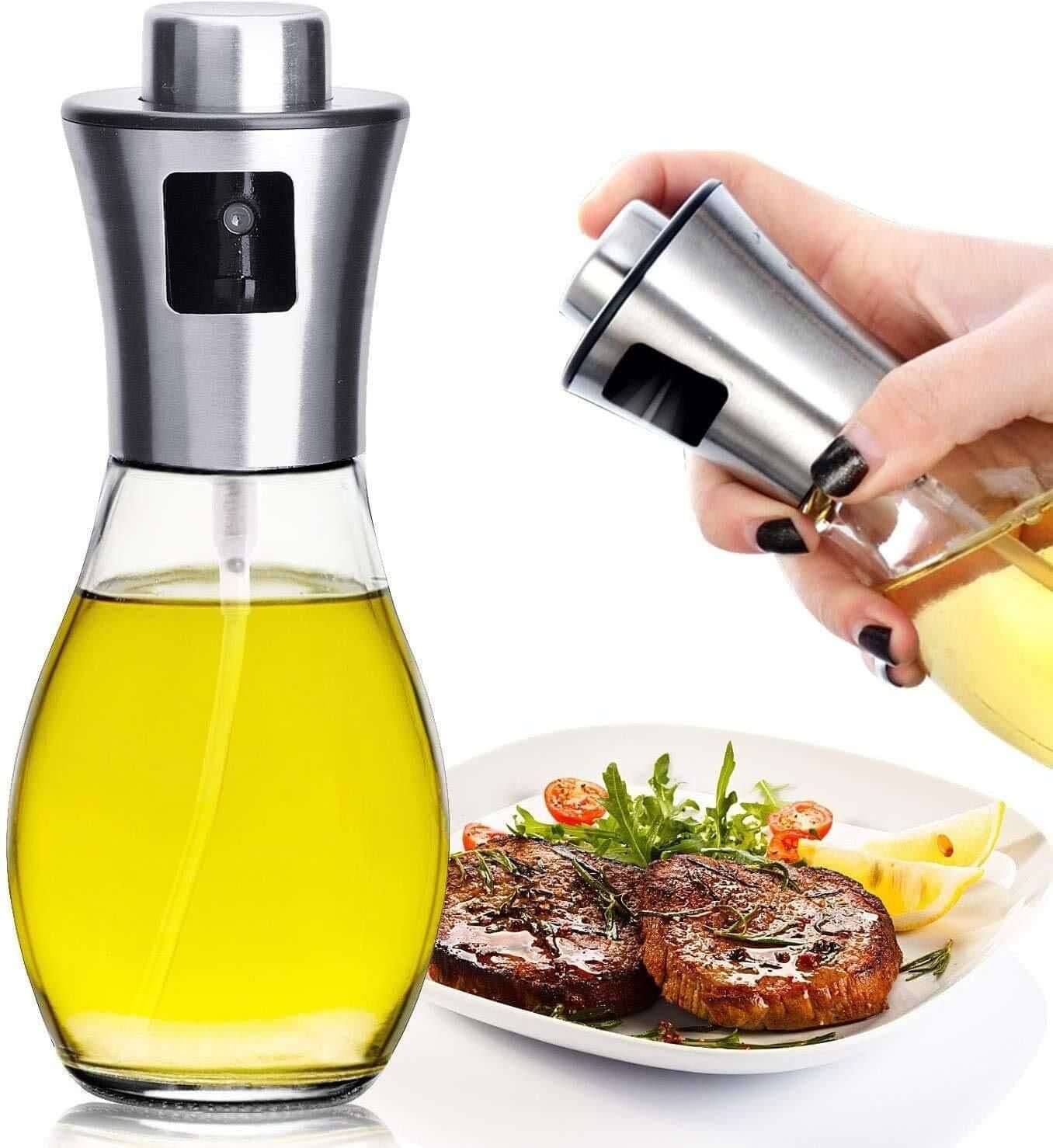 Oil Sprayer for Cooking, Refillable Stainless Steel Oil Dispenser- Brand Kiosk Store