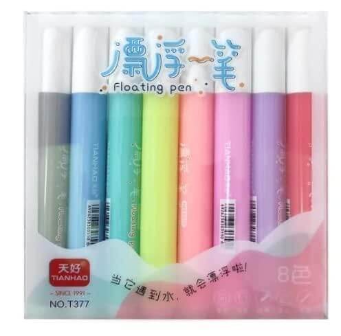 Doodle Water Floating Painting White Board Marker Pens (Pack of 8)- Brand Kiosk Store