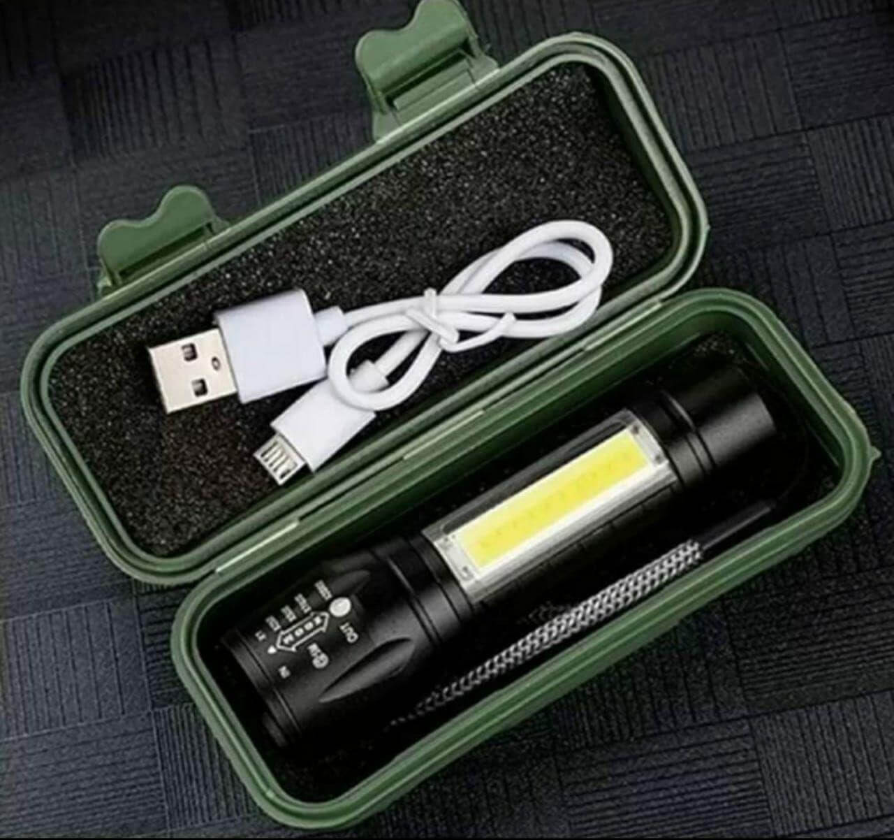 Pocket Size Mini Portable XPE + COB LED Tactical Flashlight- Brand Kiosk Store