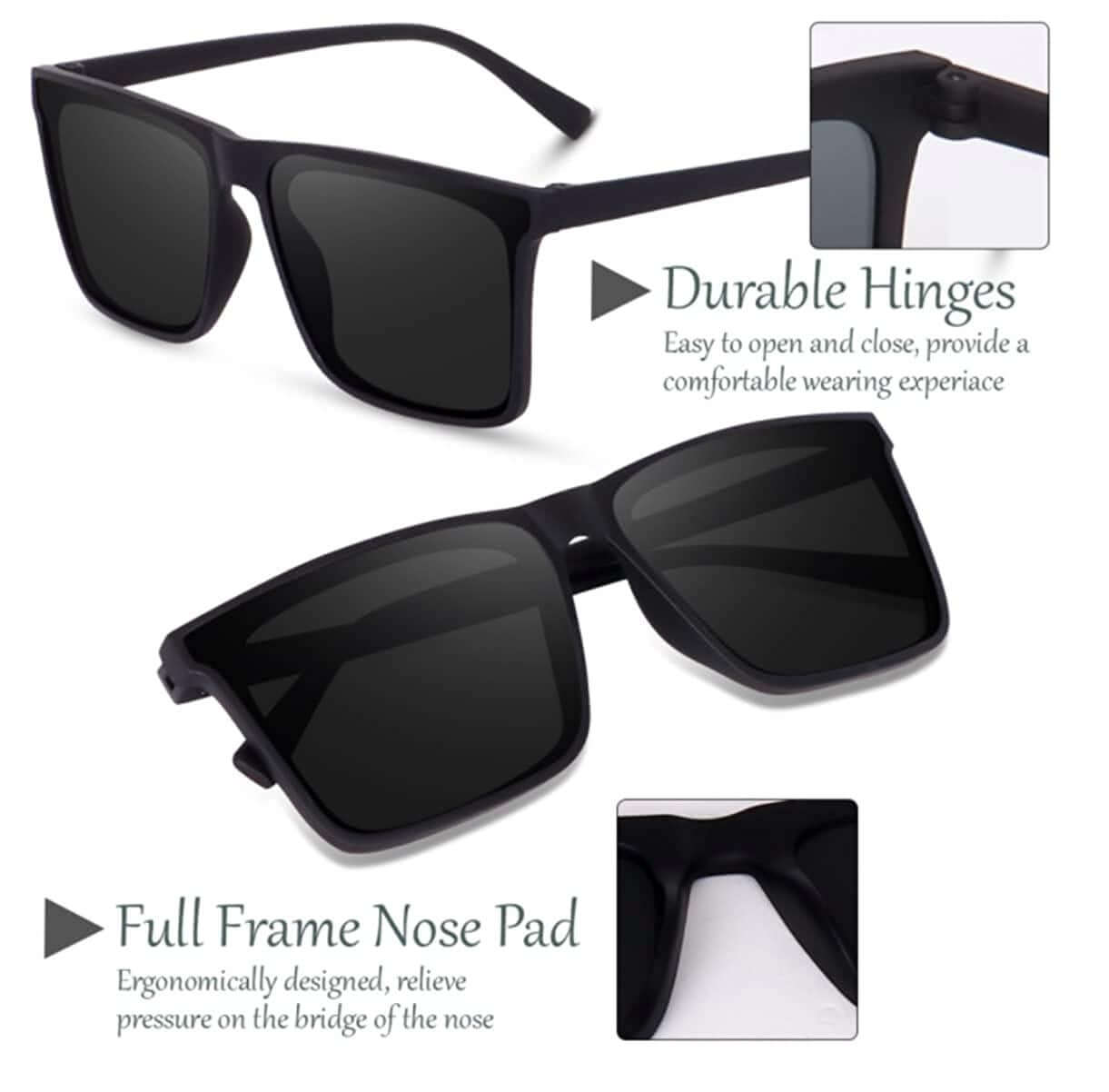 Polarized Retro Square Sunglasses- Brand Kiosk Store