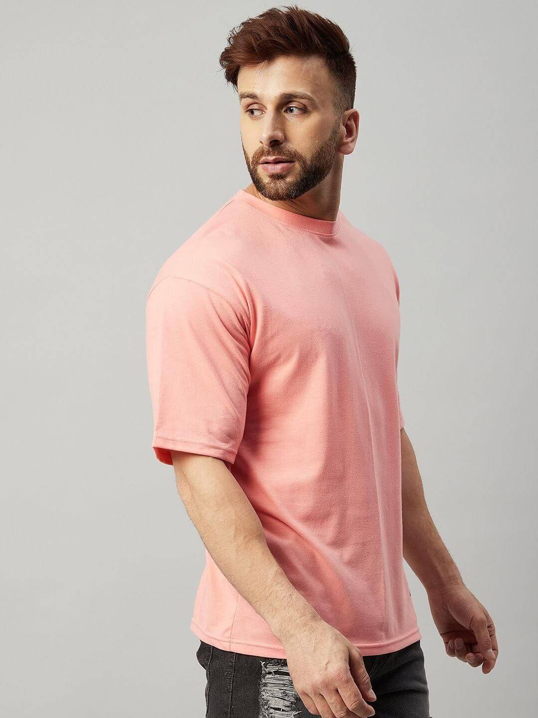 Cotton Blend Solid Half Sleeves Mens Round Neck T-Shirt- Brand Kiosk Store