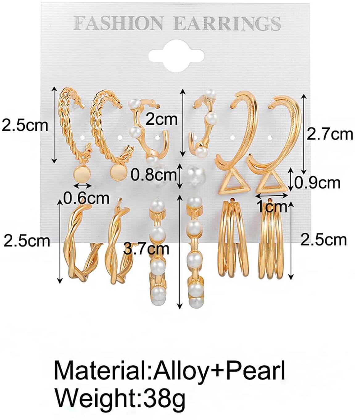 Combo Pack Of Earrings(Pack Of 9)- Brand Kiosk Store