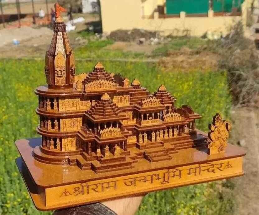 Shri Ram Mandir Ayodhya 3D Wooden Temple- Brand Kiosk Store